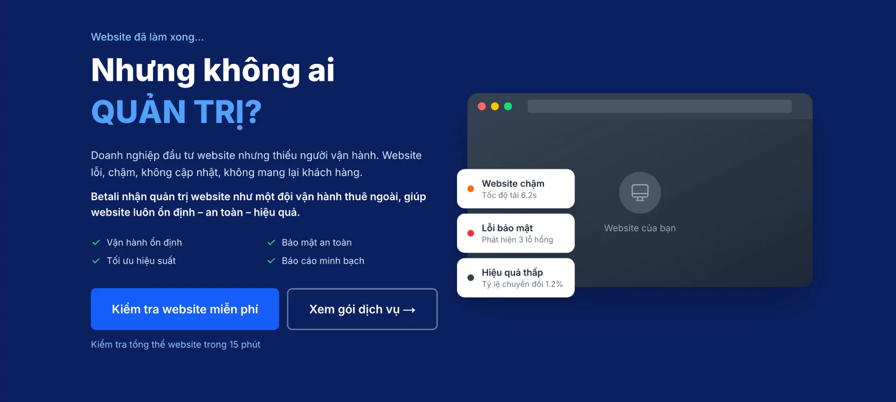 Quản trị website