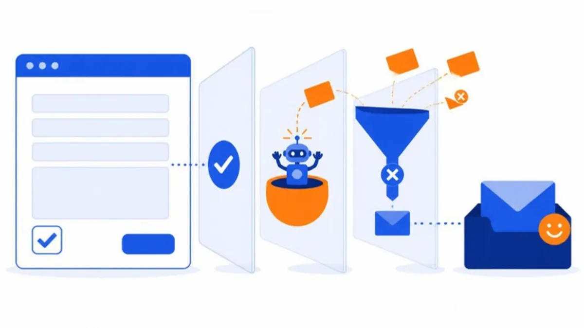 Minh hoạ các lớp chặn spam cho form liên hệ: xác minh, honeypot và lọc dữ liệu